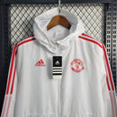 Jaqueta Corta Vento Manchester United 23/24 - Branca - FUT REAL